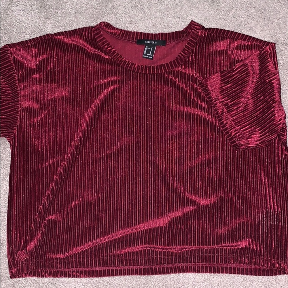 Red velvet shirt